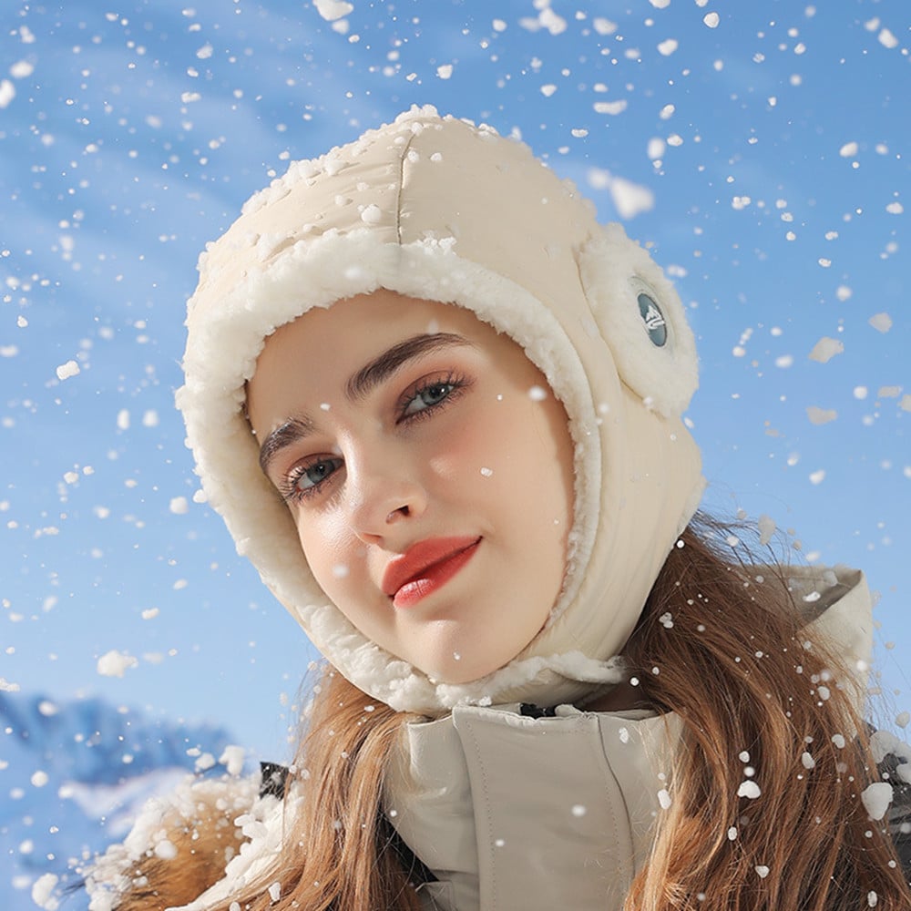 Thick Fleece Ski Hat with Ear Protection for Couples | Embroidered Cap