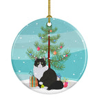 Siberian Forest Cat Christmas Ceramic Ornament