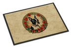 Boston Terrier Christmas Flowers Doormat