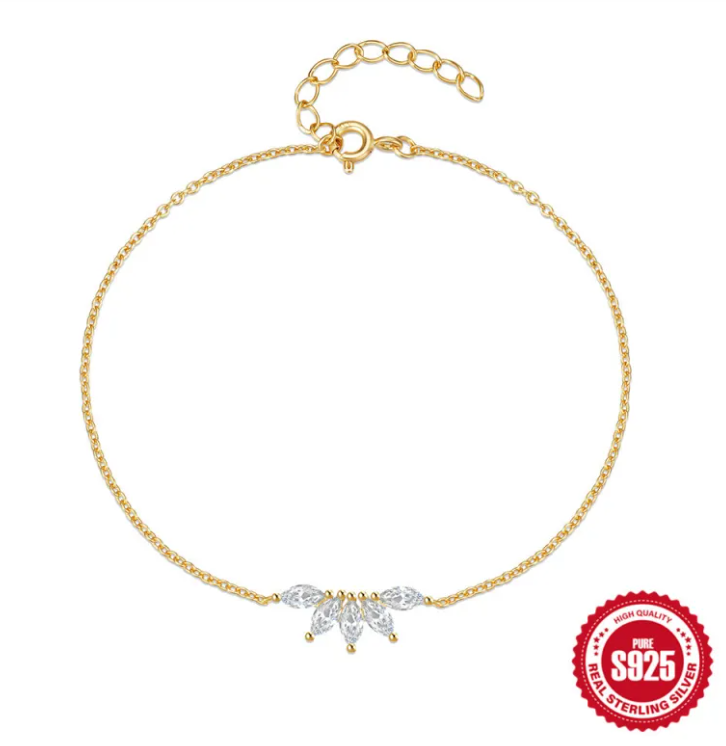 Marquise Zircon Chain Bracelet