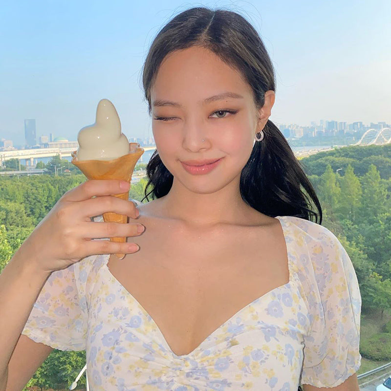 Floral Chiffon Crop Top - Jennie Style High Waist T-Shirt