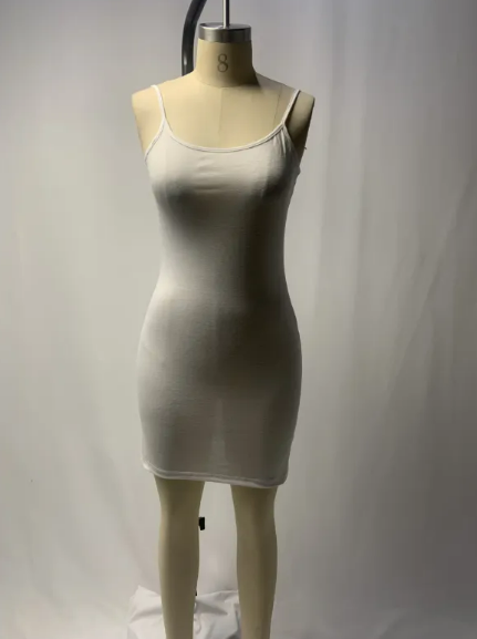 Vacation slim suspender dress