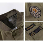 Men's Vintage Embroidered Military Bomber Jacket