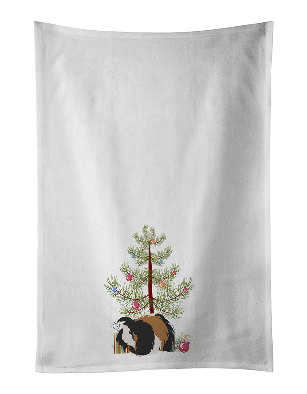 Sheba Guinea Pig Merry Christmas Kitchen Towel Set of 2