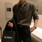 Men's Korean Loose Long-Sleeve Sweater Jacket