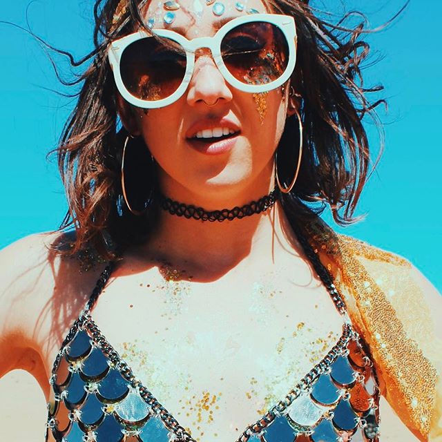 Colorful Sequin Bikini with Ties