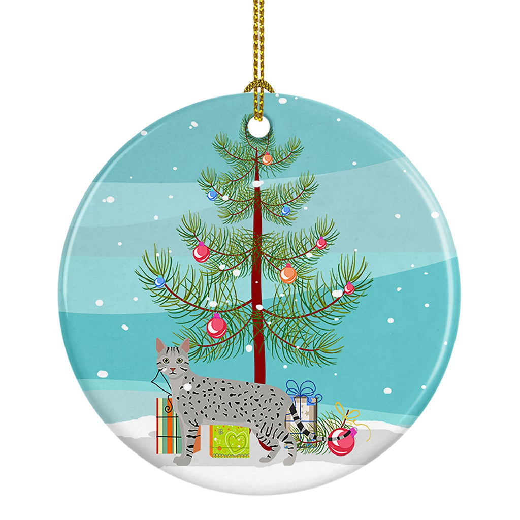Egyptian Mau Cat Christmas Ceramic Ornament