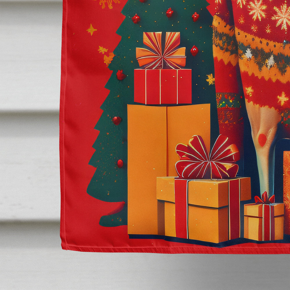 Greyhound Holiday Christmas House Flag