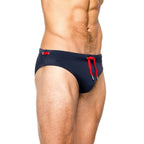 Men's White Swim Briefs with Push-Up Pad