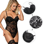 Sexy Lace Bodysuit for Women - Plus Size Teddy Lingerie