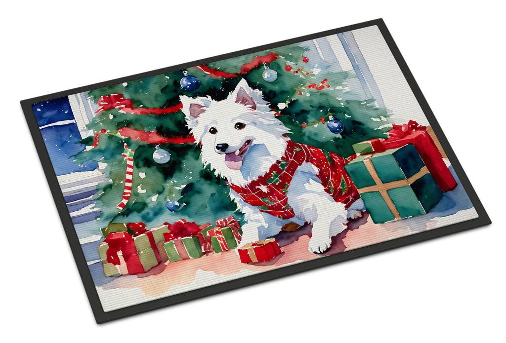 Japanese Spitz Cozy Christmas Doormat