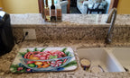 Christmas Candy Canes Dish Drying Mat