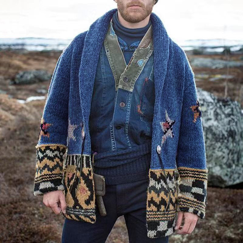 Lapel Mid-Length Cardigan Sweater Coat