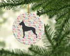 Great Dane Merry Christmas Ceramic Ornament