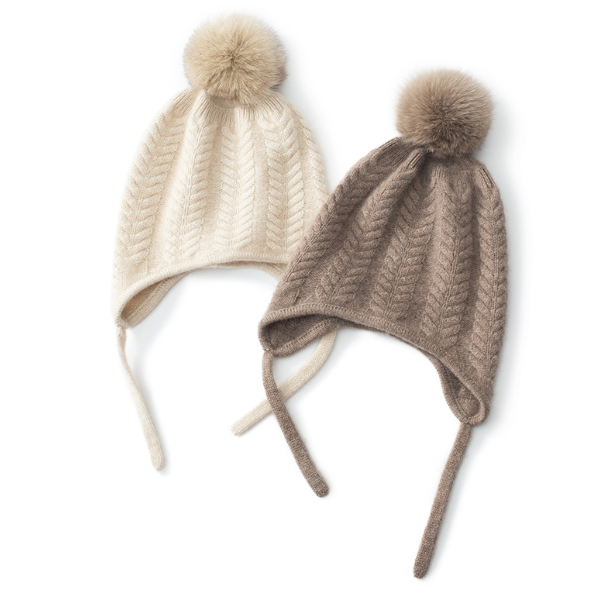 Thick Cashmere Knitted Hat for Autumn and Winter | Embroidered Cap