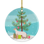 Colorpoint Longhair Cat Christmas Ceramic Ornament