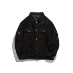 Solid Color Corduroy Lapel Jacket