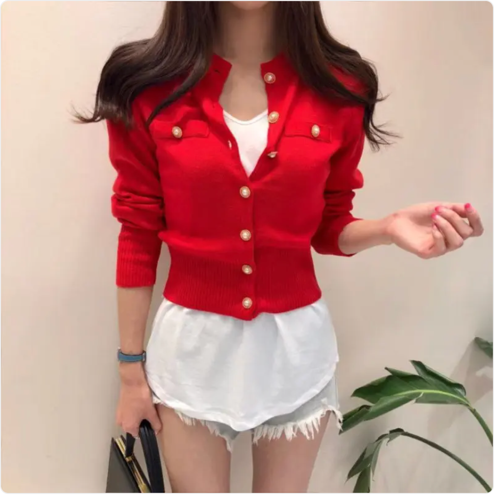 Single-Breasted Cardigan Sweater