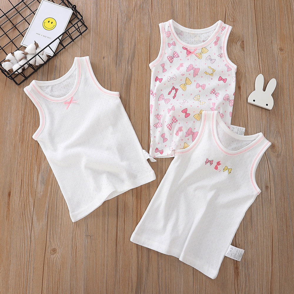 Cotton Stretch Tank Top for Girls - Summer Design