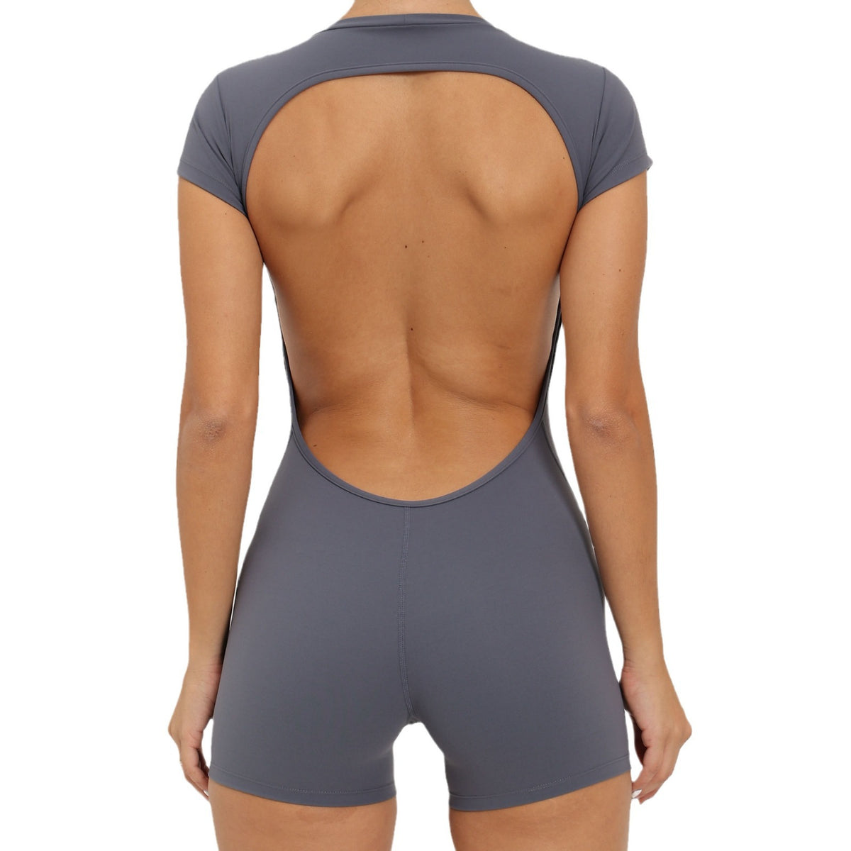 Women's Backless Yoga Bodysuit with Chest Pads