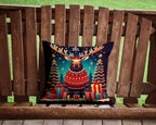 Moose Christmas Throw Pillow