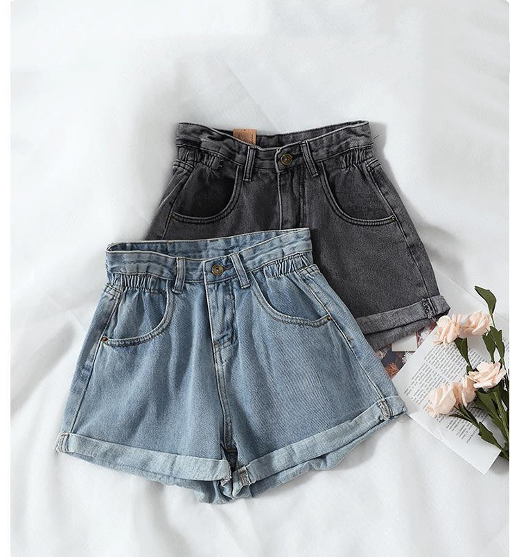 Women's High-Waisted Denim Shorts