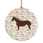 Percheron Horse Christmas Ceramic Ornament