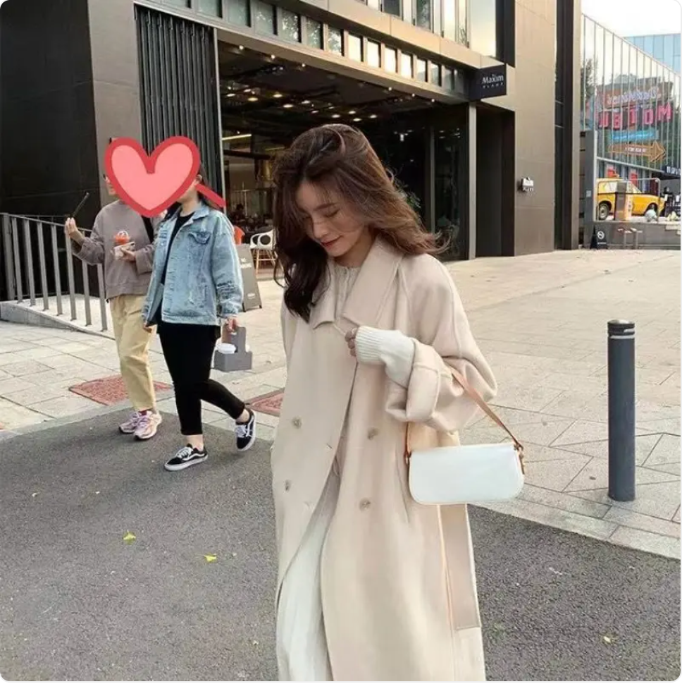 Hepburn Style Woolen Coat for Autumn/Winter