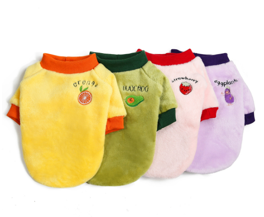 Fruit Fleece Dog Clothes for Pets