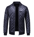 Faux Leather Stitched Motorcycle Jacket