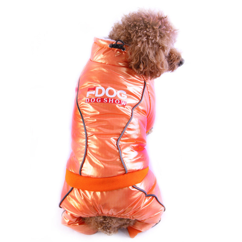 Windproof Hooded Down Jacket for Dogs
