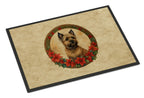 Cairn Terrier Christmas Flowers Doormat