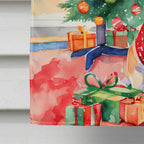 Basset Hound Christmas House Flag