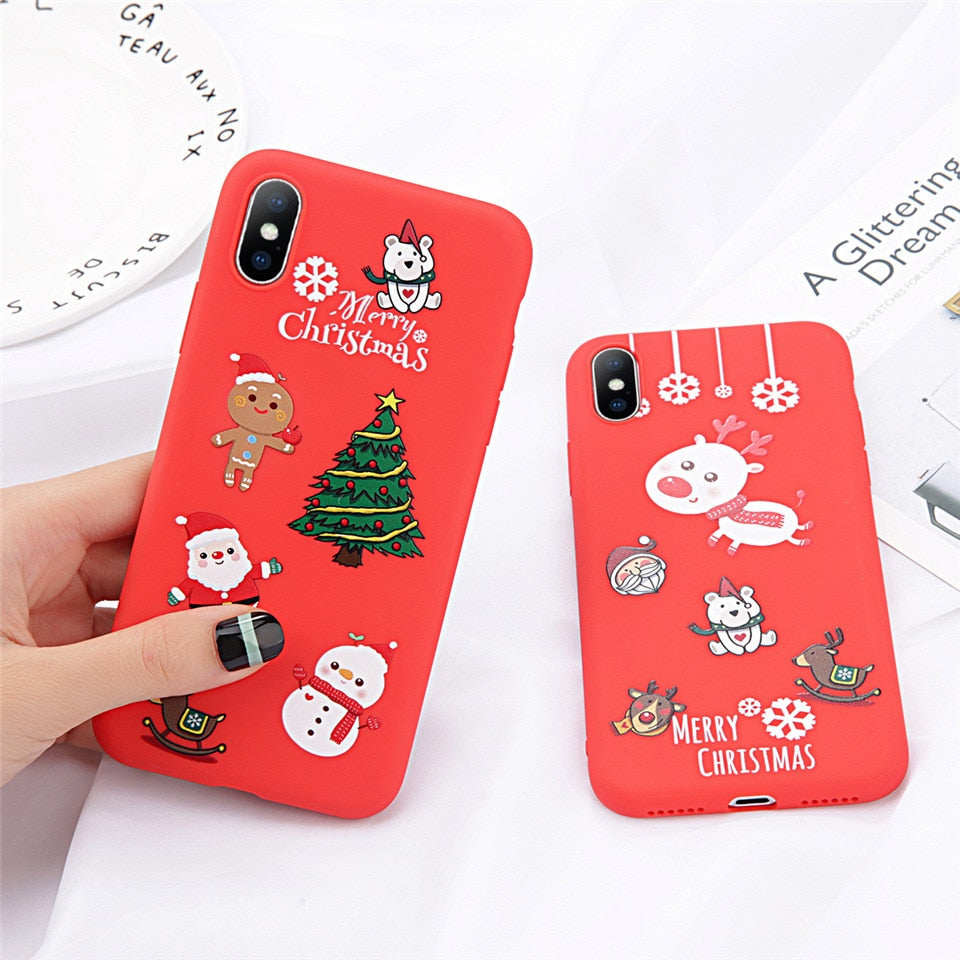 Red Christmas Phone Case for iPhone 8 Plus & 7 | Protective Cover