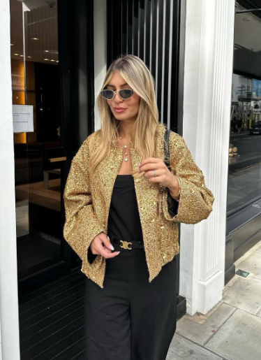 WOLFF Women's New Fashion Jacket with 3D Sequin Embroidery