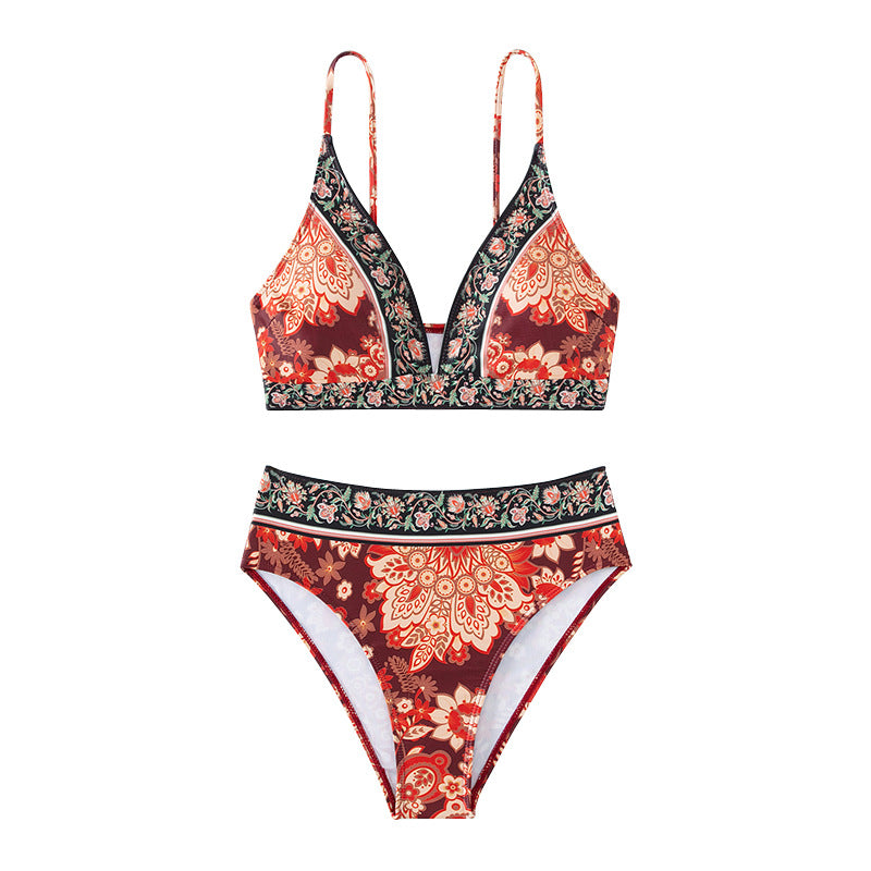 Huludao Women's Sexy Bikini Swimsuit with Push-Up Top