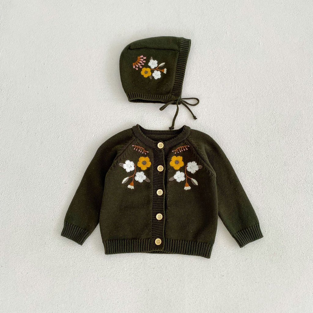 Embroidered Knitting Coat for Babies and Children
