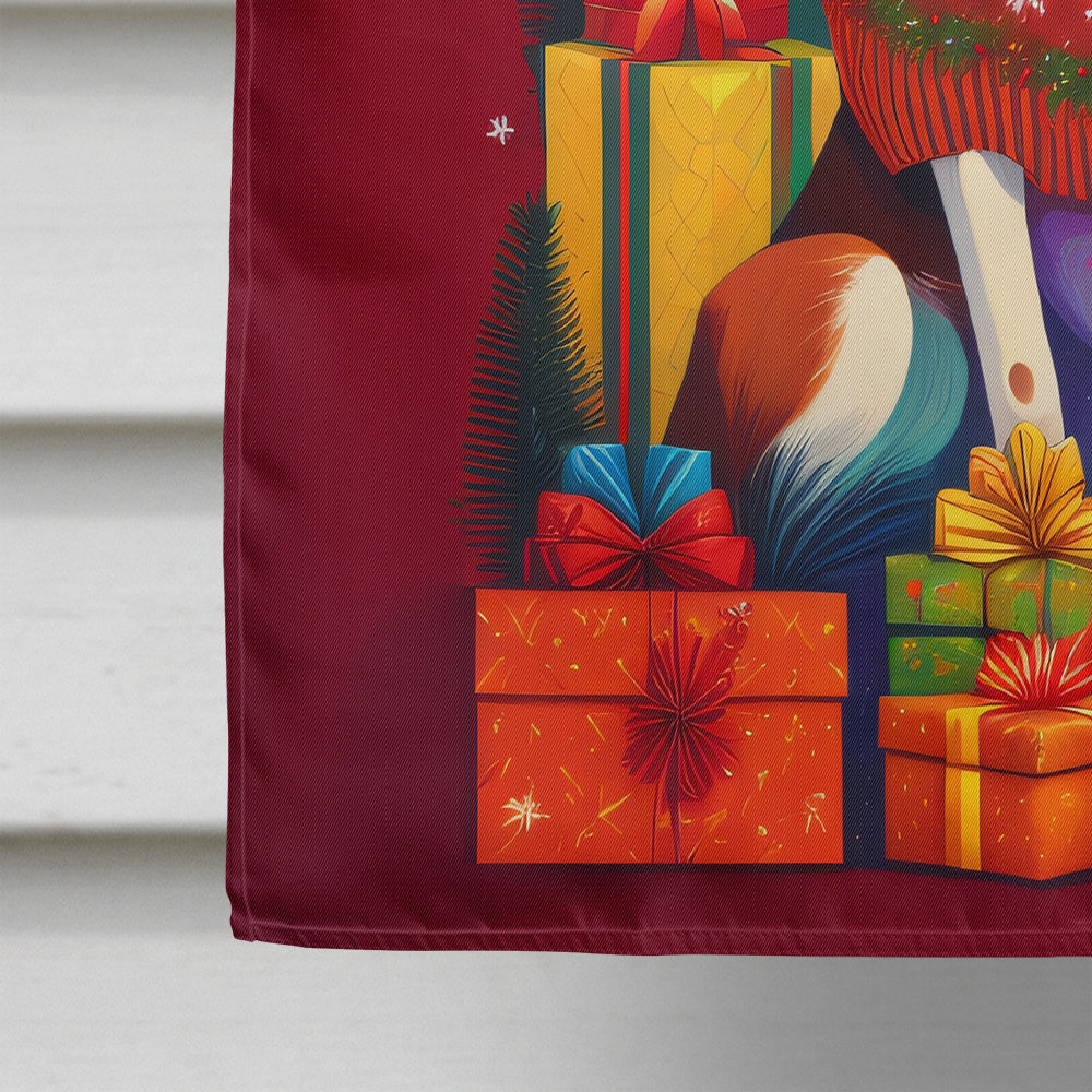 English Foxhound Holiday Christmas House Flag