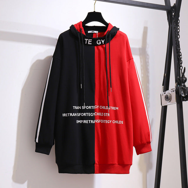 Plus Size Women's Long Hoodie Sweatshirt Coat (3XL-7XL) | Streetwear