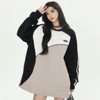 Men's Round Neck Sweater with Ribbon Stitching