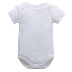 Solid Color Short Sleeve Baby Bodysuit for Infants