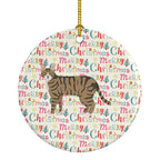 Dragon Li #2 Cat Christmas Ceramic Ornament