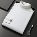 Slim-Fit Solid Color Turtleneck Pullover Sweater | Streetwear