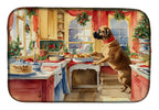 Mastiff Christmas Cookies Dish Drying Mat