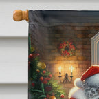 Belgian Sheepdog and Santa Claus House Flag