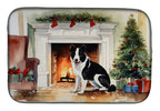 Karelian Bear Dog Cozy Christmas Dish Drying Mat