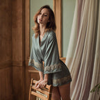 Sexy Homewear Nightgown and Robe Set for Women