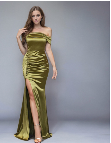 Long Evening Dress with Spaghetti Straps for Women