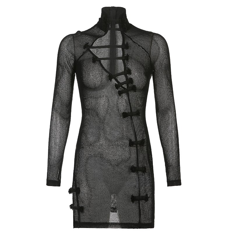 Hollow Short Dress for Beach Improvement Cheongsam