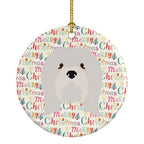 Lhasa Apso Merry Christmas Ceramic Ornament